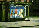 Edward Hopper Canvas Paintings - Drug Store
